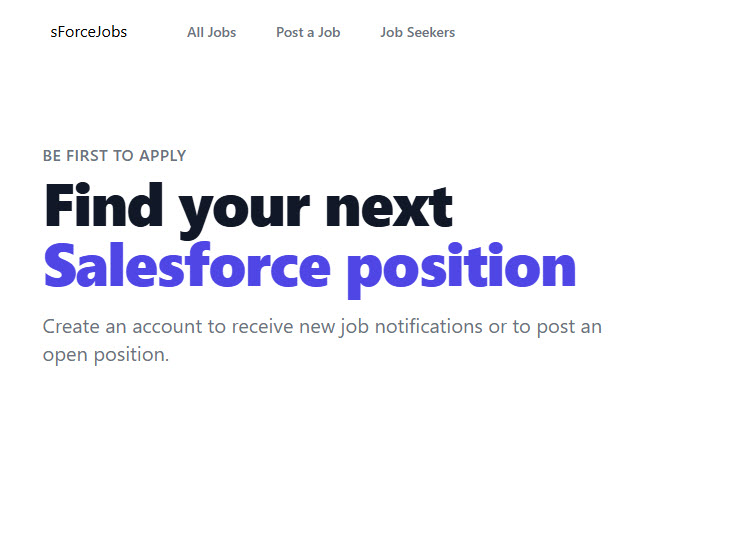 sForceJobs - Salesforce Jobs Board